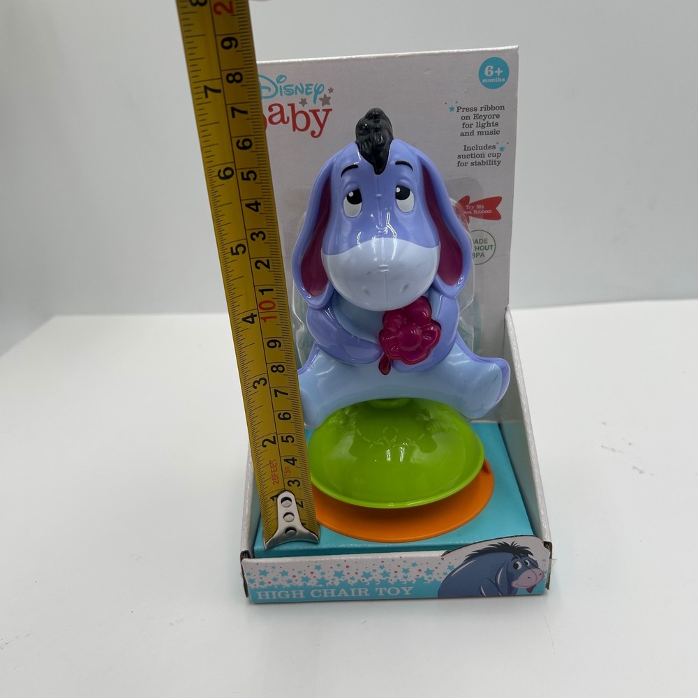 Disney Baby Eeyore High Chair Toy Lights and Music Suction Cup Base 6Month + NEW - Picture 4 of 8